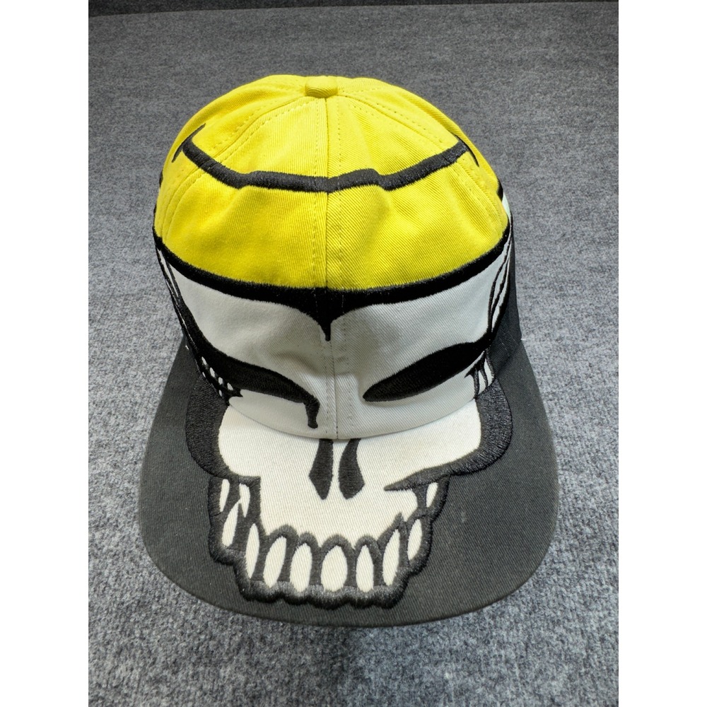 Chinatown Market Grateful Dead Hat Cap Snapback Yellow Black Skull Smiley Face